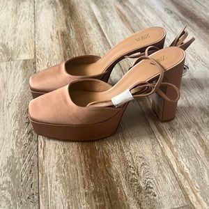 Zara Nude Platform Heels